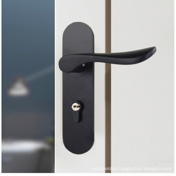 BL05 Universal Apartment Door Lock Door Handle Set Black Color Double Sided Main Door Lock